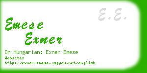 emese exner business card